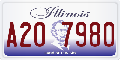 IL license plate A207980