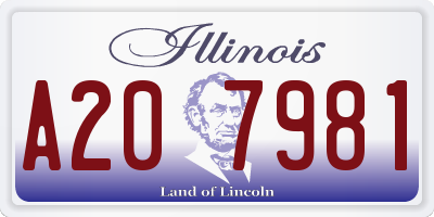 IL license plate A207981