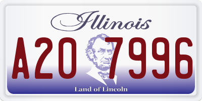 IL license plate A207996
