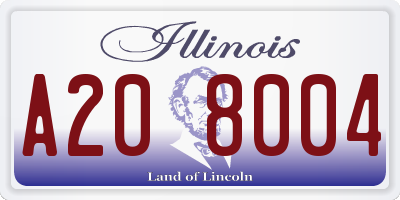 IL license plate A208004