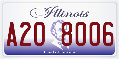 IL license plate A208006