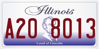 IL license plate A208013