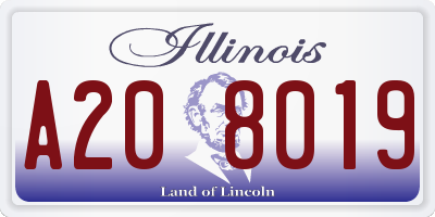 IL license plate A208019