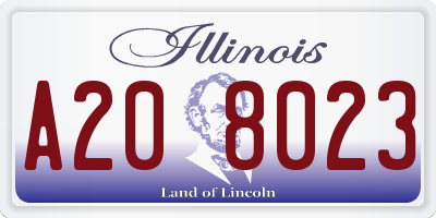 IL license plate A208023