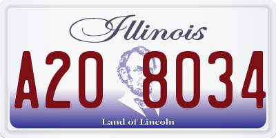 IL license plate A208034