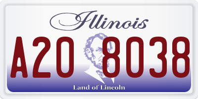 IL license plate A208038