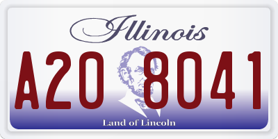 IL license plate A208041