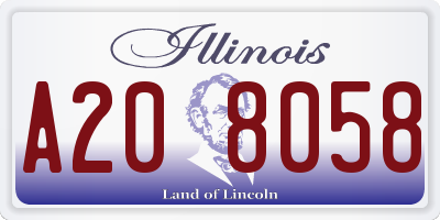 IL license plate A208058