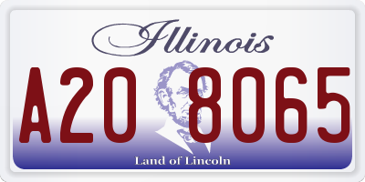IL license plate A208065