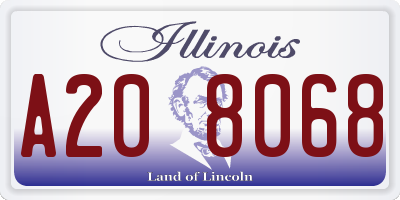 IL license plate A208068