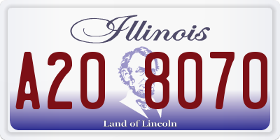 IL license plate A208070