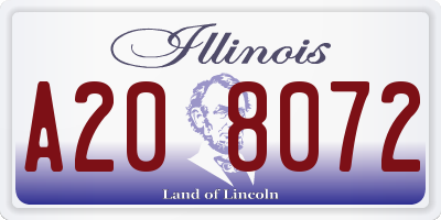 IL license plate A208072