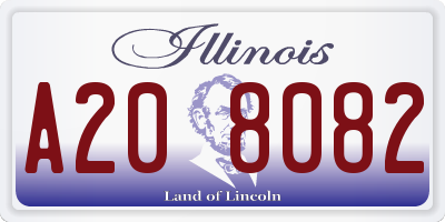 IL license plate A208082