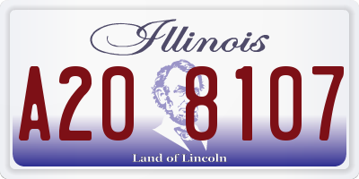 IL license plate A208107