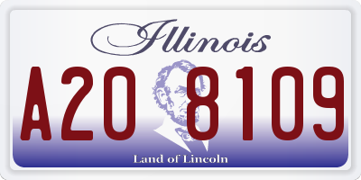 IL license plate A208109