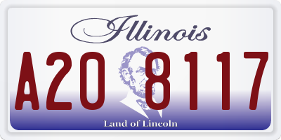IL license plate A208117