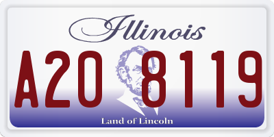 IL license plate A208119