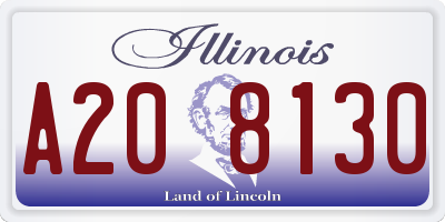 IL license plate A208130