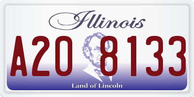 IL license plate A208133