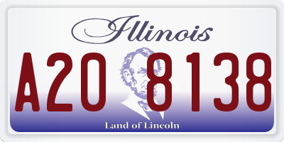 IL license plate A208138
