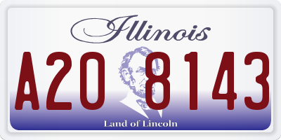 IL license plate A208143