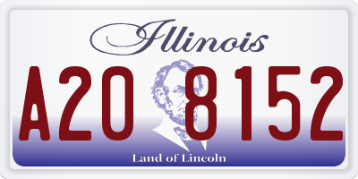 IL license plate A208152