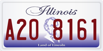 IL license plate A208161