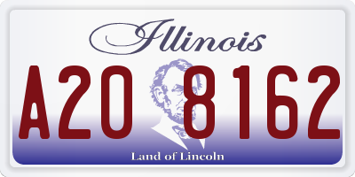 IL license plate A208162
