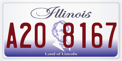 IL license plate A208167