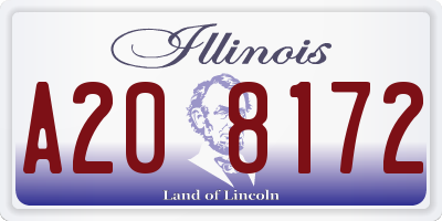 IL license plate A208172