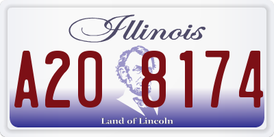 IL license plate A208174
