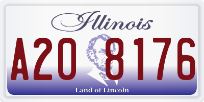 IL license plate A208176