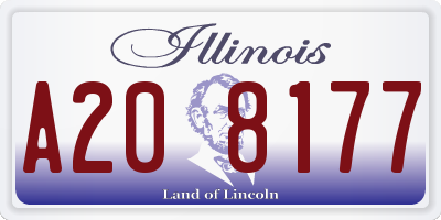 IL license plate A208177