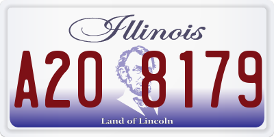 IL license plate A208179