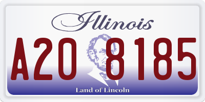 IL license plate A208185