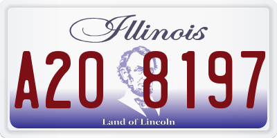 IL license plate A208197