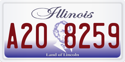 IL license plate A208259