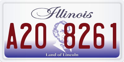 IL license plate A208261