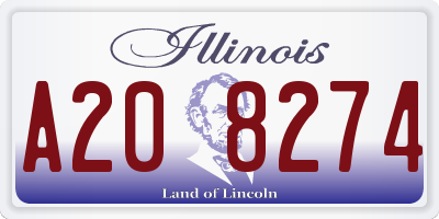 IL license plate A208274