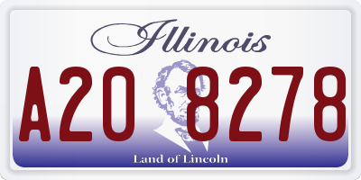 IL license plate A208278