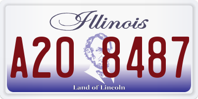 IL license plate A208487