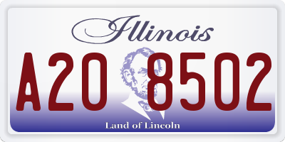 IL license plate A208502
