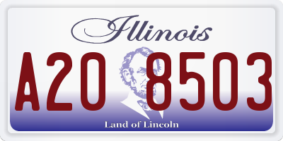 IL license plate A208503