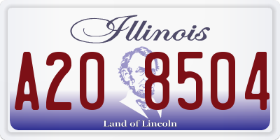 IL license plate A208504