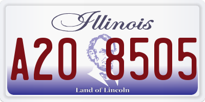 IL license plate A208505