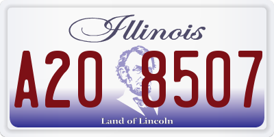 IL license plate A208507