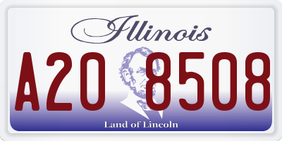 IL license plate A208508