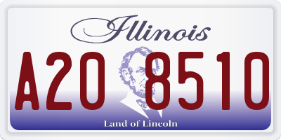 IL license plate A208510