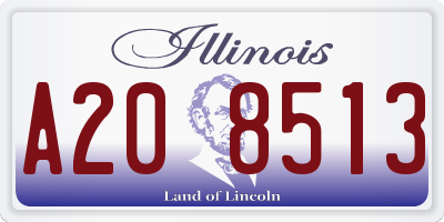 IL license plate A208513