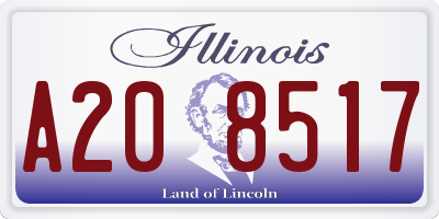 IL license plate A208517